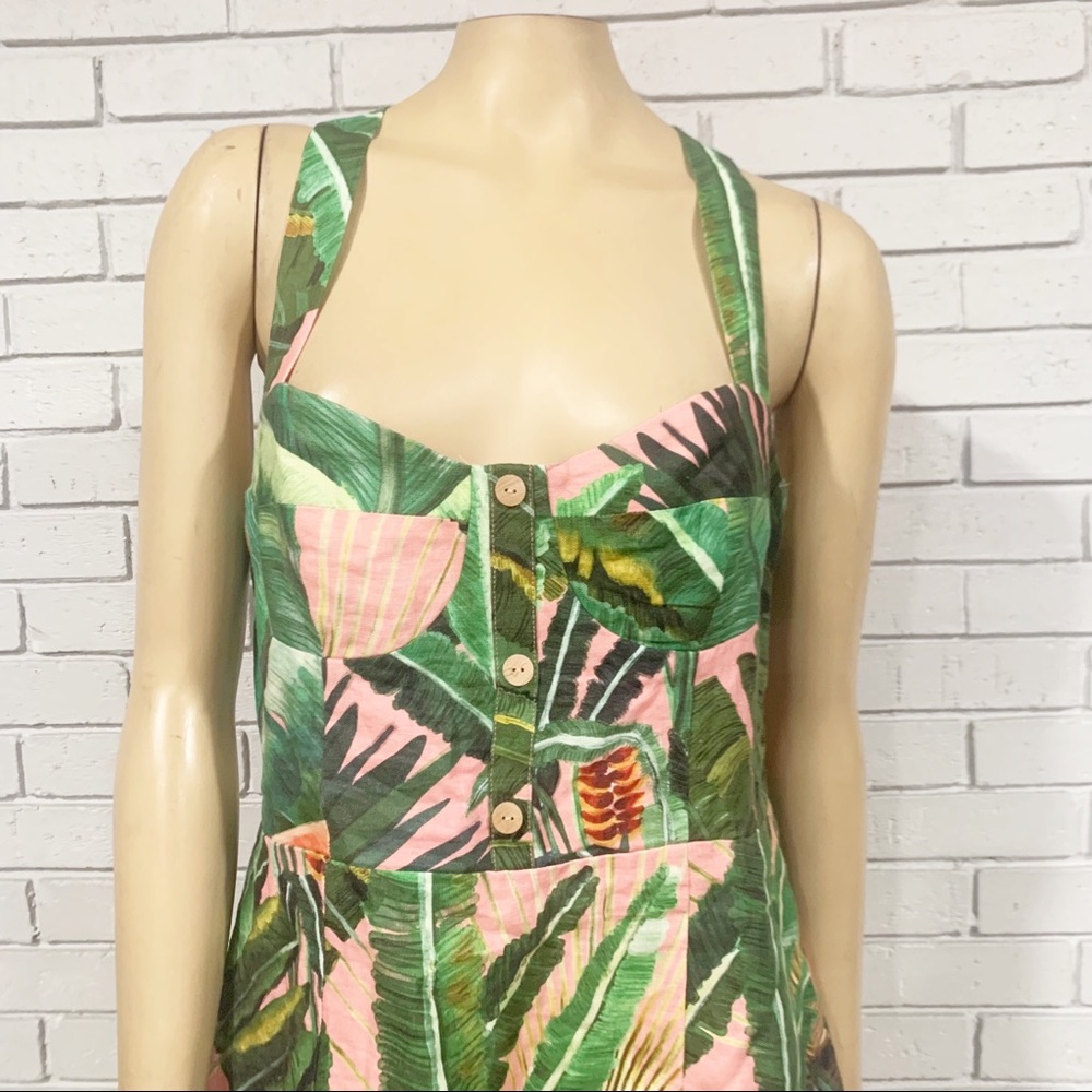 Farm Rio Women's Amazonia Forest Linen Minidress - Picture 3 of 11